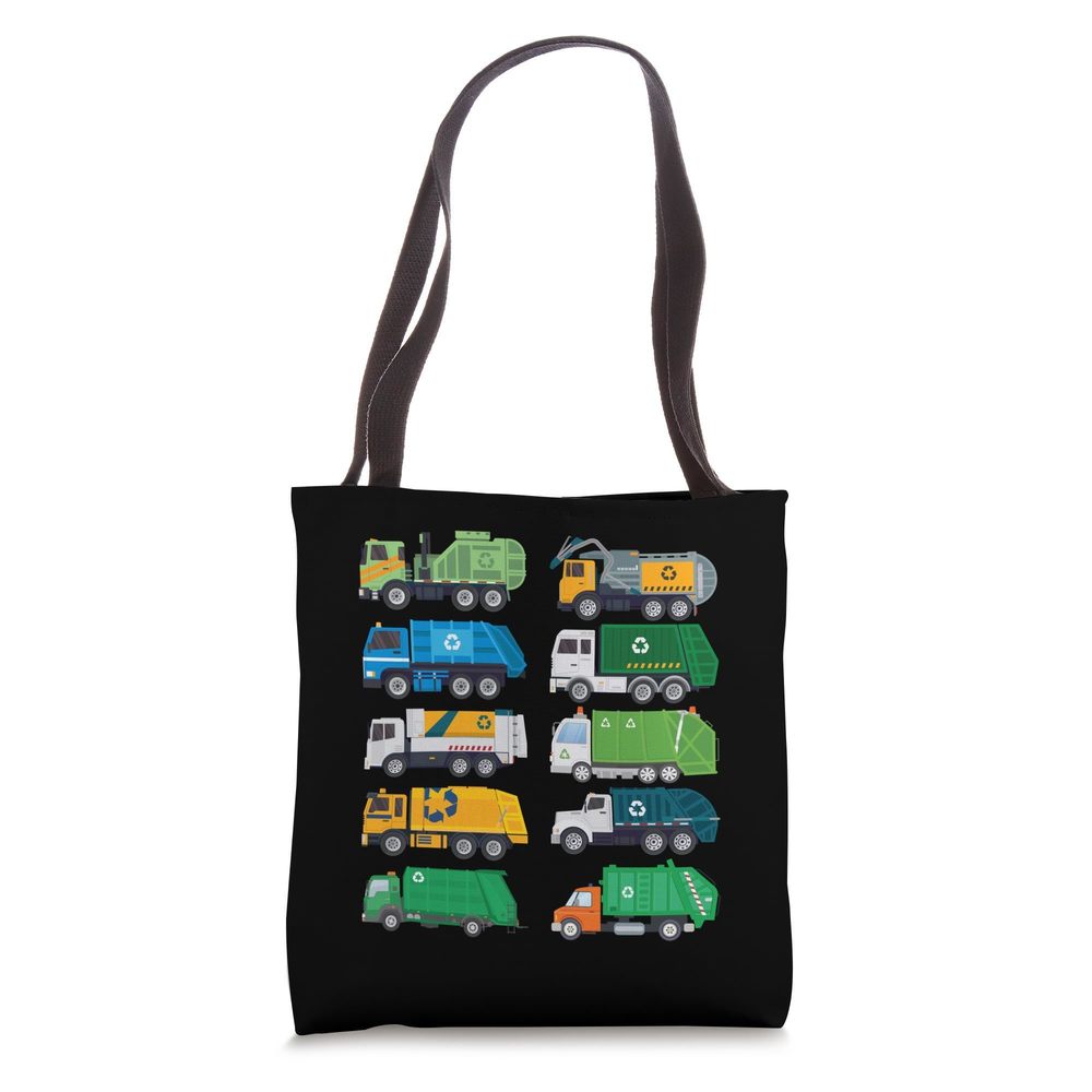 Garbage Truck Recycling Day Trash Waste Separation Trucks Tote Bag O_O